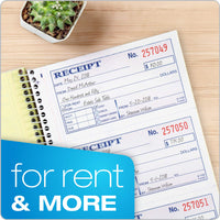 Adams Money and Rent Receipt Book, 2-Part Carbonless, 5-1/4