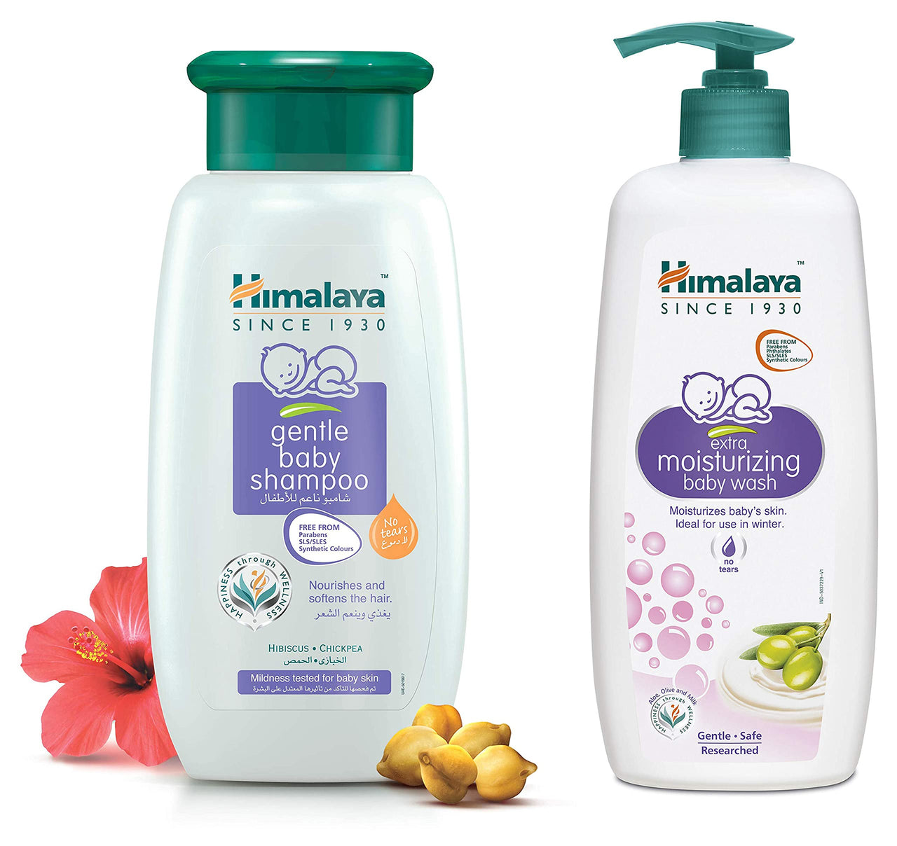 Himalaya Baby Shampoo (400 ml) & Himalaya Extra Moisturizing Baby Wash, 400 ml