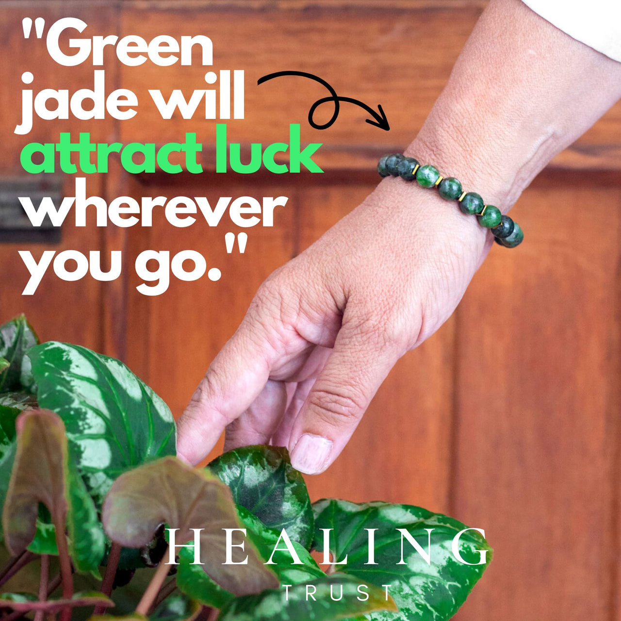 [Healing Trust] Green Jade Bracelet for Men Women Entrepreneur Business Luck, MONEY ATTRACTION Chakra Bracelets for Women, Bead Bracelets for Women, Maximum Money Wealth Abundance Bracelet, Prosperity Good Luck Feng Shui, Jade Bracelet Goals Manifestat...