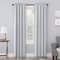 Sun Zero Easton Energy Saving Blackout Rod Pocket Curtain Panel, 40