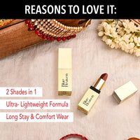 Blue Heaven 2 in 1 Festive Lipstick | Dual Shade | Ultra Lightweight Soft Matte Finish | Long Stay Comfort Wear Lipsticks for Women |C6| 4gm