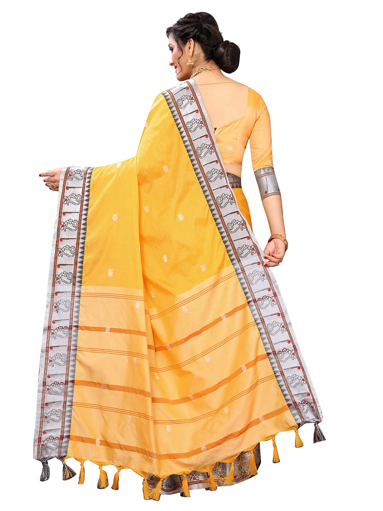 Regolith Designer Sarees for women banarasi silk saree with fancy saree Un-stitched blouse Pieces