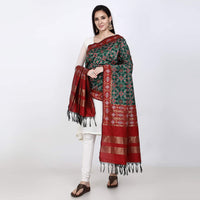 KAPAAHA Women's  Woven Design Silk Blend Dupatta Free Size