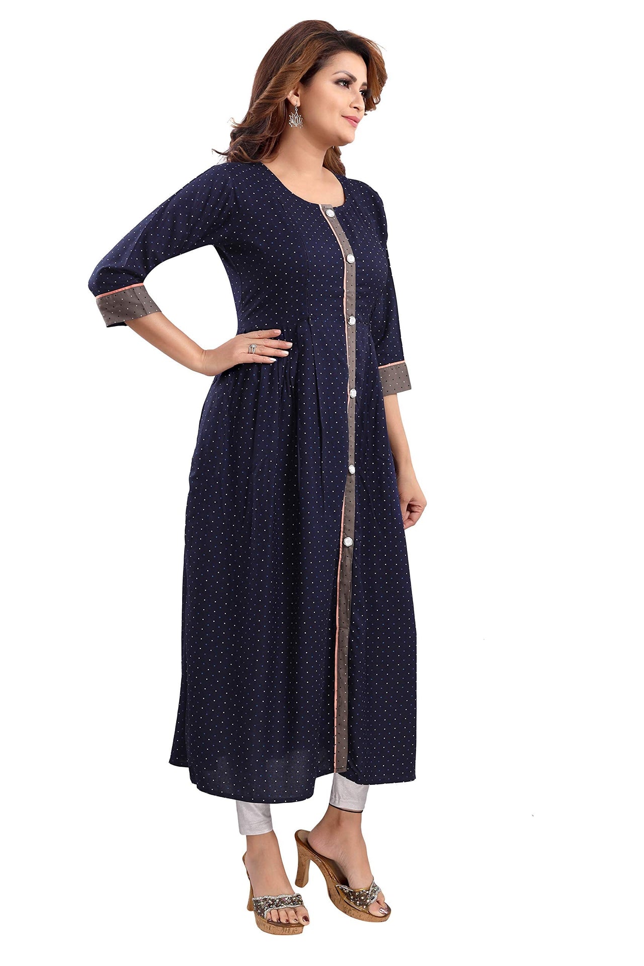 Priscilla RAYON COTTON FEEDING KURTIS FOR WOMEN WITH ZIPPERS 1122