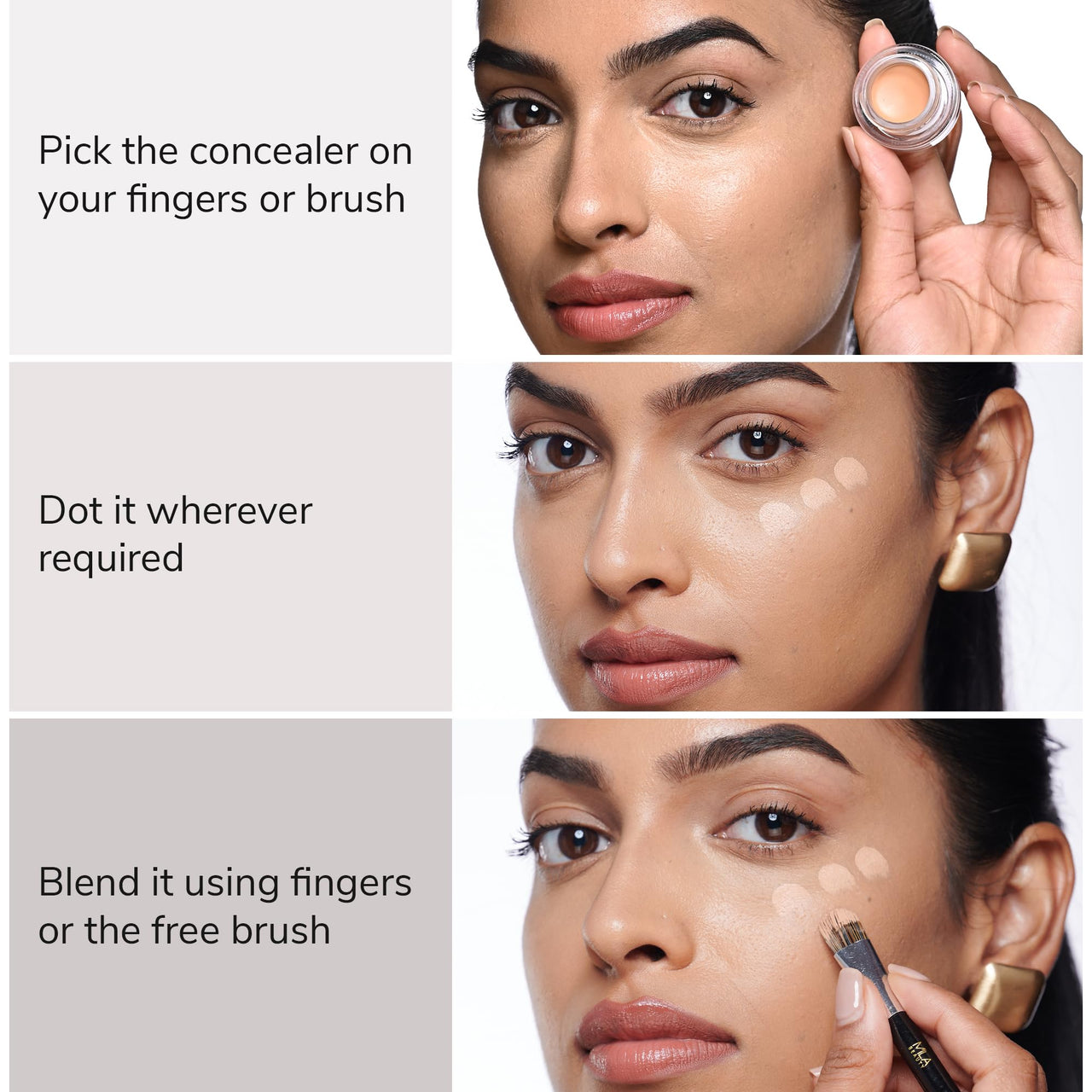 Mila Beauté Conceal It Pot Concealerwith Brush | Enriched With SPF 15 and Vitamin E | Light Weight Concealer | Long Lasting Coverage | Natural Matte Finish | Covers All Skin Concerns | Easily Blendable Concealer For Face Makeup (Pure Beige)