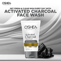 Oshea Herbals Activated Charcoal Facewash For Men and Women | Removes Black Heads & Uneven Skin Tone with Activated Charcoal & Licorice Extracts | Paraben, Silicon & Mineral Oil Free (Pack of 2)