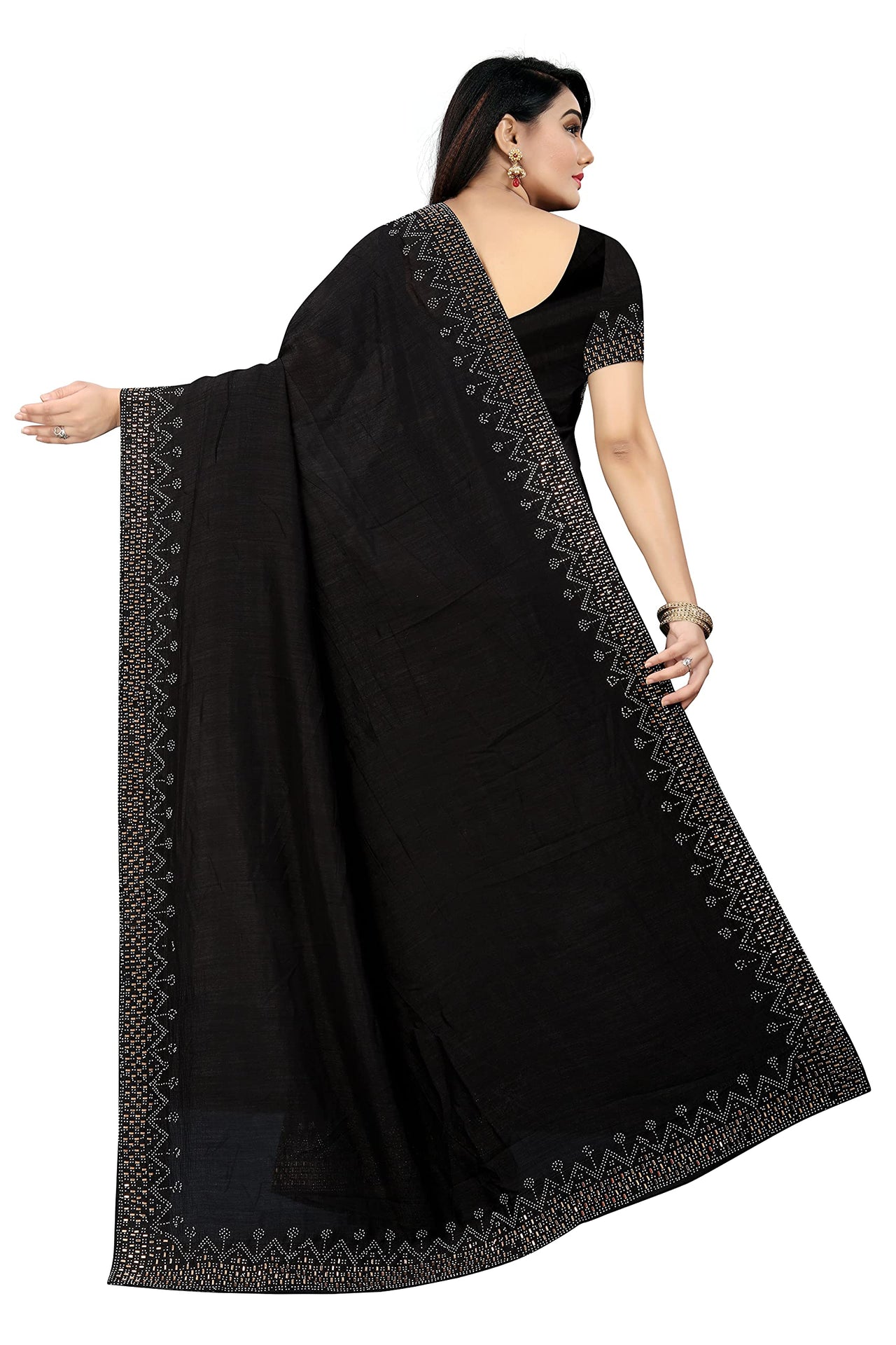 PUNYATHA CREATION Women's  & Girl's  Chanderi Chanderi Saree With Blouse Piece