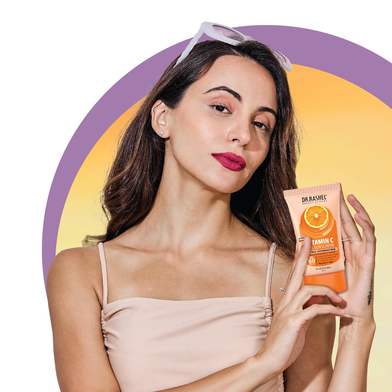 DR.RASHEL VITAMIN C GEL SUNSCREEN SPF 60 PA +++ ULTRA HYDRATING PROVIDE BROD SPECTRUM PROTECTION LIGHT WEIGHT THAT PROTECTS AGAINST UV RAYS (50 ML)