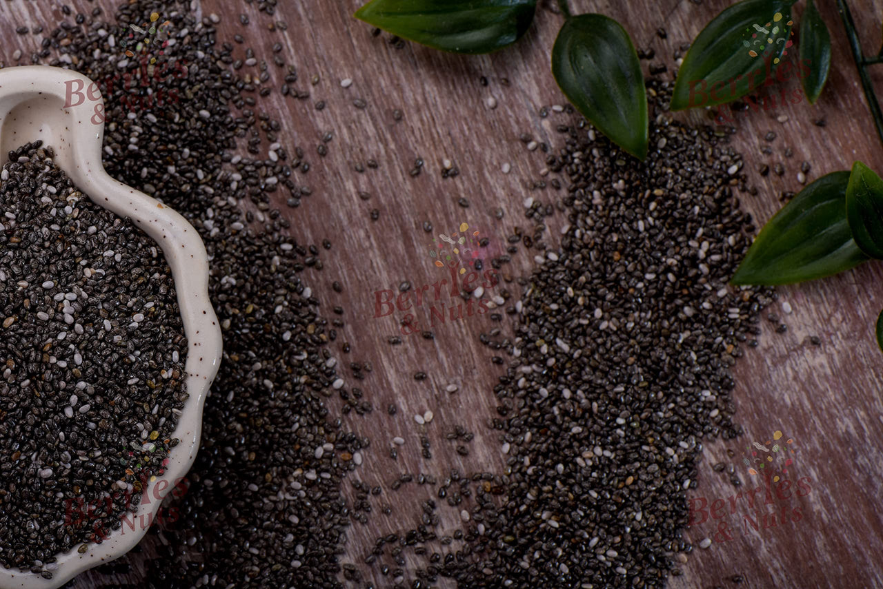 Berries And Nuts Premium Raw Chia Seeds | 500 Grams | 2 Bottle of 250 Grams