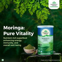 A TATA Product - Organic India Moringa Powder - 100g, Essential Nutrition Superfood, Helps Naturally Boost Energy Levels, Improves Stamina & Vitality, Rich In Vitamins & Minerals