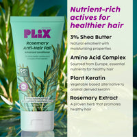 PLIX - THE PLANT FIX l Rosemary Anti Hairfall Regime Combo with 3% Redensyl Serum, Shampoo & Conditioner l Reduces Hair Fall & Strengthens Hair l Sulphate & Paraben Free l All Hair Types l Unisex