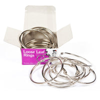 Charles Leonard Multipurpose Loose Leaf Book Rings with Snap Closure, 3” Diameter, 10-Rings, Silver (R79) 10/Box 3 Inch Diameter