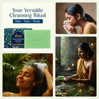 VCare Swarnothaya Herbal Soaps for Bath 100g | Handmade Soap Bar for Women and Men | Reduces Wrinkles and Exfoliates Dirt | Rejuvenates Skin Cells for a Soft and Glowing Skin | Pack of 1
