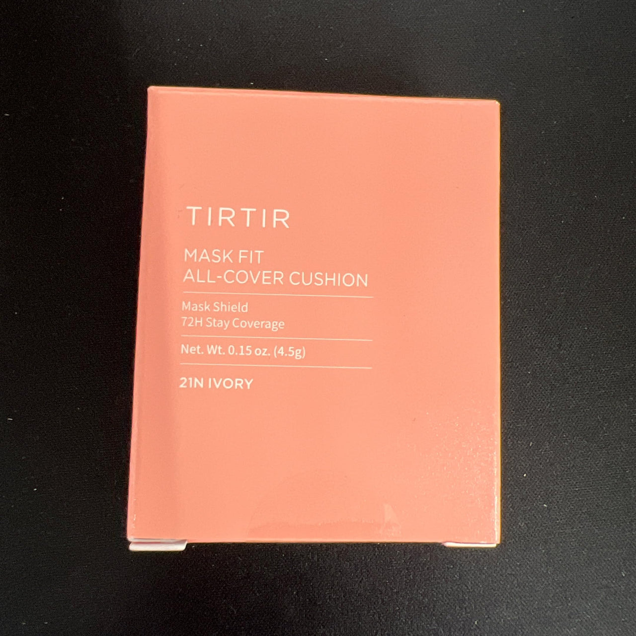 TIRTIR Mask All-Cover Cushion Foundation | Full coverage, Skin fit, Satin Glow Finish | Korean Cushion Foundation #21N IVORY | 4.5g