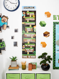 Eureka Minecraft Life Lessons Vertical Classroom Banner for Teachers, 12