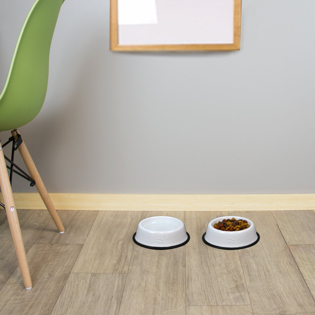 Platinum Pets Non-Tip Stainless Steel Dog Bowl, 10 Oz,Pearl White Small Pearl White