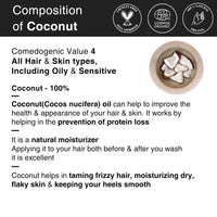 Soulflower Extra Virgin Coconut Oil | Clinically Proven for Hair Growth, Moisturizer, Damage Repair, Anti-Frizz, Baby & Body Massage | 100% Pure, Ecocert Organic Certified, No Mineral Oil, 120ml