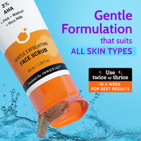 Chemist at Play Exfoliating Body Scrub For Removing Tan & Dead Skin Cells + Gentle Exfoliating Face Scrub with Mandelic Acid & Walnuts | Removes Dead Skin & Blackheads | For Smooth, Soft & Bright Skin | Natural AHAs | 75g + 100ml