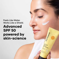 Cureskin SPF 50 Aqua Sunscreen with Advanced UV Filters | Broad Spectrum Sun, UVA, UVB, Blue Light Protection, SPF 50 & PA+++, 50 g (Pack of 1)