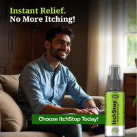 Itchstop® Anti-Fungal Spray | Hands Free | Instant Relief from Itching, Ringworm, Eczema, Redness, Chafing, Jock Itch, Athlete's Foot | Ayurvedic, Safe for Men & Women, Daily Use, 35ml - Pack of 2
