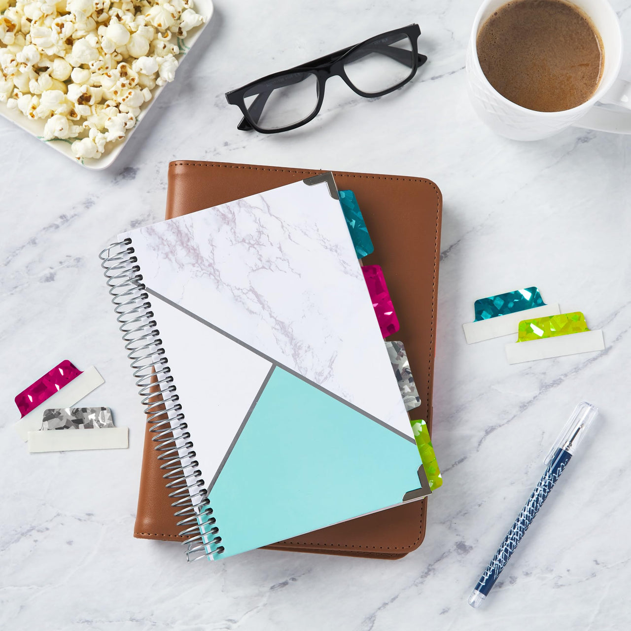 Avery Margin Ultra Tabs, 2.5" x 1", Holographic Jewel Tone Colors, 16 Repositionable Page Tabs (74147) 16 tabs Holographic Jewel Tones