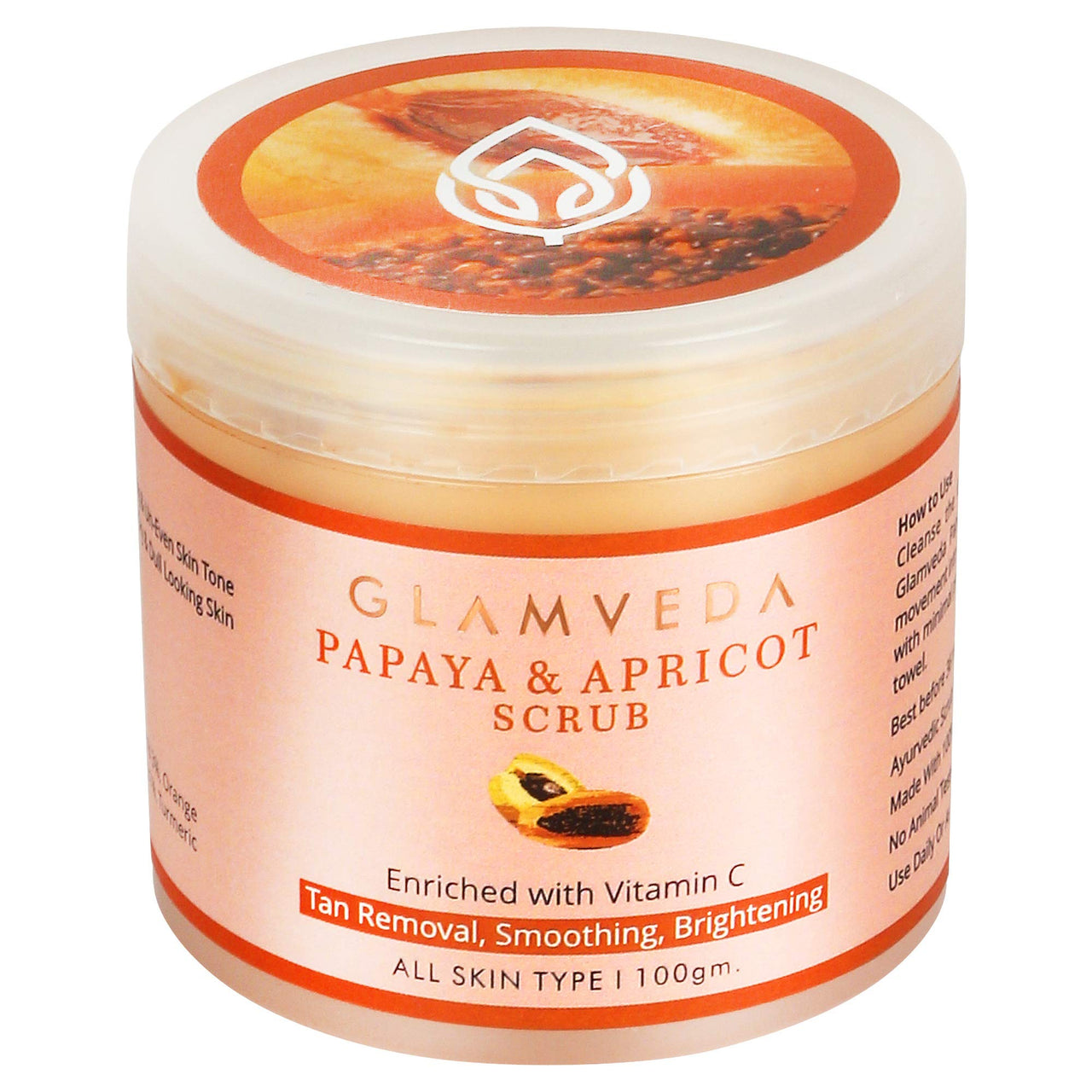 Glamveda Papaya & Apricot Anti Tan Scrub (100gm)