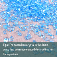 SigMntun Ocean Blue Crystal Chips Bulk, Dyed - 10 oz (283g) Tumbled Stones for Crafts Decorative Rocks Planters Succulent Rocks, Healing Crystals for Reiki Chakra Meditation Energy Balancing Therapy, 10 Oz - Ocean-d