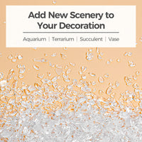 T4U Tumbled Chips Stones Crushed Crystal Quartz 2 LB, Irregular Shaped Gravels Pebble Healing Stones, DIY Smoothed Rocks for Potted Plant,Resin Art,Vase Fillers Aquarium Gravel Rocks (Clear) #3 - Clear