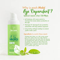 Nat Habit All Day Face Cream, Fresh Whipped Green Apple Face Malai Tulsi PhytoActive - For Hot and Humid Weather, Moisturization & Tan Protection (13 to 19 years, 30g)