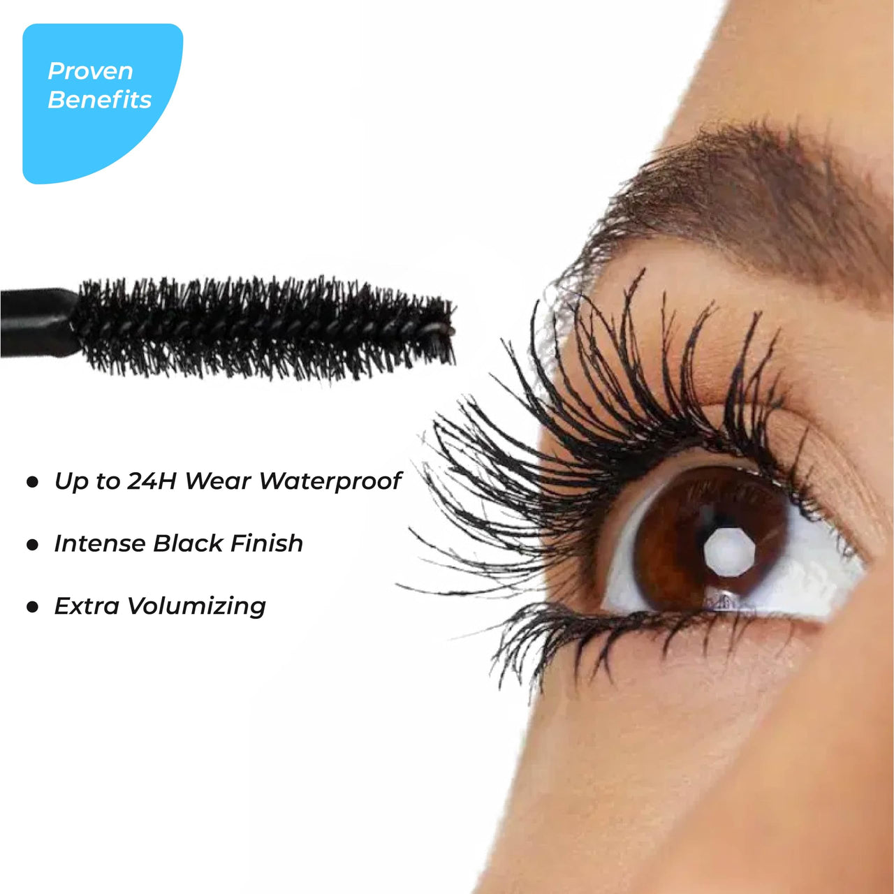 SOKU Lush Laminate Volume Intense Jet Black Mascara Volumizing | Waterproof Smudge Proof | Long Lasting Up to 18 Hours | Infused with Jojoba Oil & Almond Oil for 2X Instant Volume - 8 ml