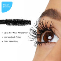 SOKU Lush Laminate Volume Intense Jet Black Mascara Volumizing | Waterproof Smudge Proof | Long Lasting Up to 18 Hours | Infused with Jojoba Oil & Almond Oil for 2X Instant Volume - 8 ml