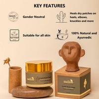 Mellow Herbal Crack Heal Foot Cream | Ayurvedic for Cracked Heels & Dry Skin | Enriched with Beeswax, Sesame Oil & Castor Oil | Deep Nourishment & Fast Healing | Paraben-Free & Ayush Certified | 50g