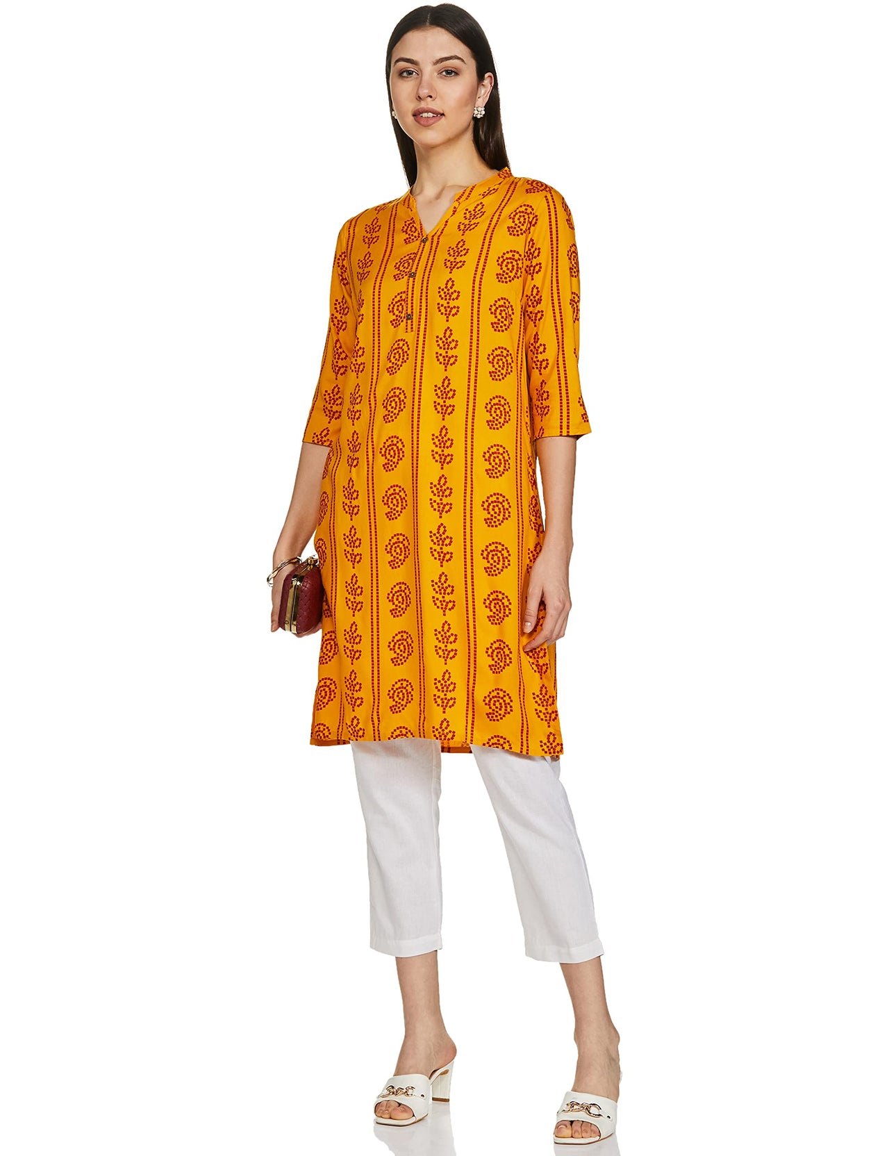 Karigari by Unlimited Women's  Rayon Classic Kurta