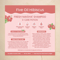 Nat Habit Sulfate-Free Natural Five Oils Hibiscus Hair Growth Shampoo, Navdha Shampoo for Women and Men (Pack of 2 X 250ml)