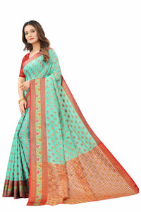 Silk Zone Women's  Cotton Woven Saree