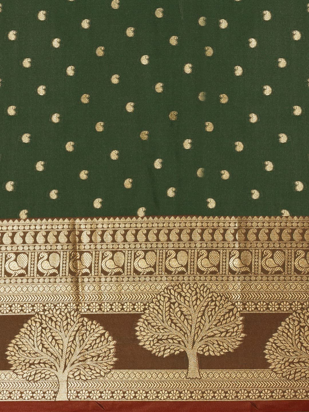 Pandadi Saree Women's  Banarasi Silk Saree With Unstitched Blouse Piece