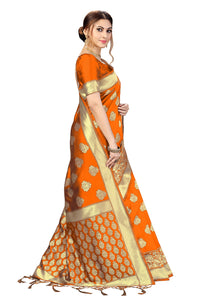 PANASH TRENDS Women's  Kanchipuram Banarasi Art Silk Saree with Blouse Piece