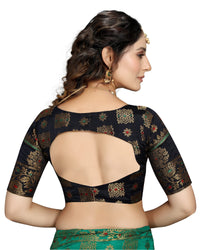 iZibra Women's  Kanchipuram Silk Sarees With Blouse Piece