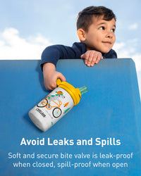 CamelBak Eddy+ Kids Water Bottle with Straw, Insulated Stainless Steel - Leak-Proof When Closed School of Sharks