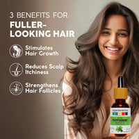 Organix Mantra Peppermint Oil for Skin, Hair, Personal Care & DIY - 100% Natural & Steam Distilled Oil - 15ML