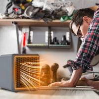 Ontel Handy Heater Turbo 800 Wall Outlet Small Space Heater with Adjustable Thermostat, Programmable 12-Hour Timer, Auto Shut Off - Quiet & Space-Saving Ceramic Mini Heater