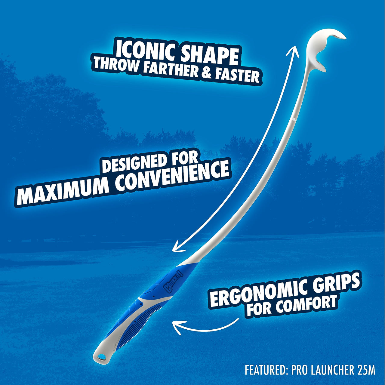 Chuckit Pro 18M Dog Ball Launcher, 18" Length, Includes Medium Ball (2.5") For Dogs 20-60 Pounds Medium Ball (2.5") 18" Length Pro Launcher Animal Print