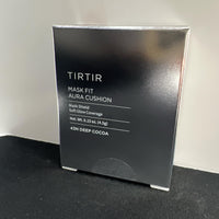 TIRTIR Mask Fit Aura Cushion Foundation, Full coverage, Skin fit, Satin Glow Finish, Korean Cushion Foundation #43N DEEP COCOA, 4.5g