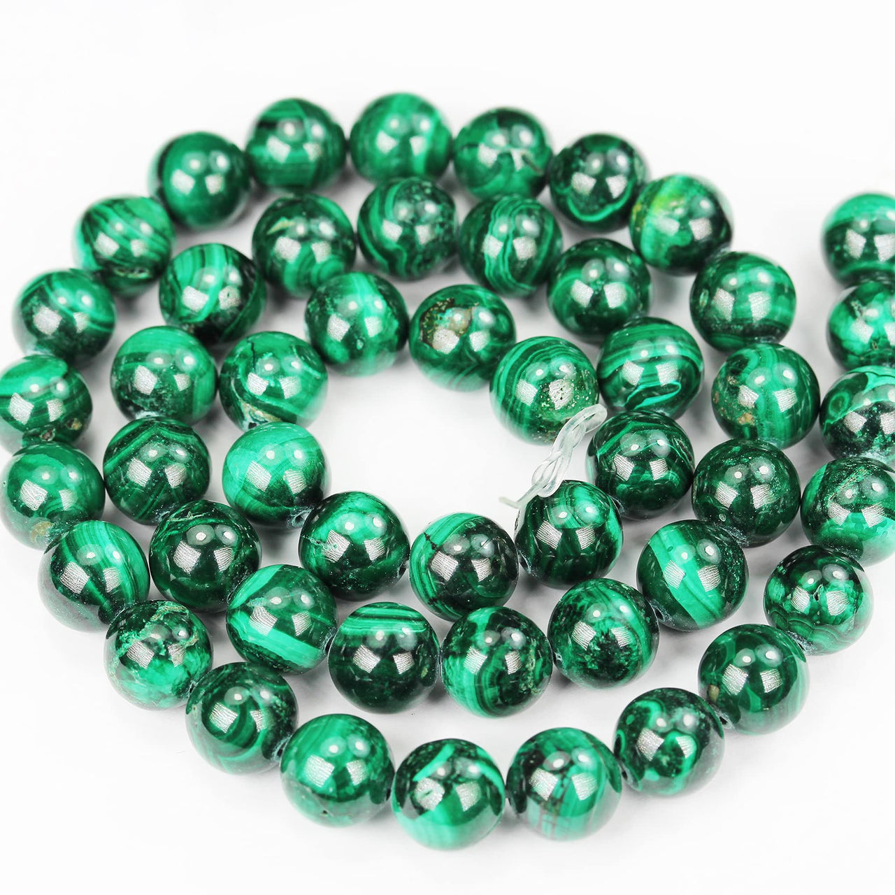 Stone Beads for Jewelry Making Natural Energy Healing Crystals Jewelry Chakra Crystal Jewerly Beading Supplies Malachite 6mm 15.5inch About 58-60 Beads