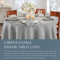 Elrene Home Fashions Caiden Elegance Damask Fabric Tablecloth, 70