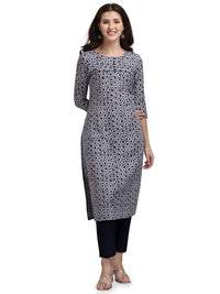 NAINVISH Women's  Pure Cotton Printed Straight Kurti (SD190-191_K)