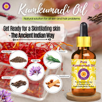 Deve Herbes Kumkumadi Face Oil (Tailam) | Traditionally Extracted | Pure | Saffron-Enriched | Non-Sticky | Lightweight | Ancient Ayurvedic Blend | For All Skin Types | Men & Women | 50ml
