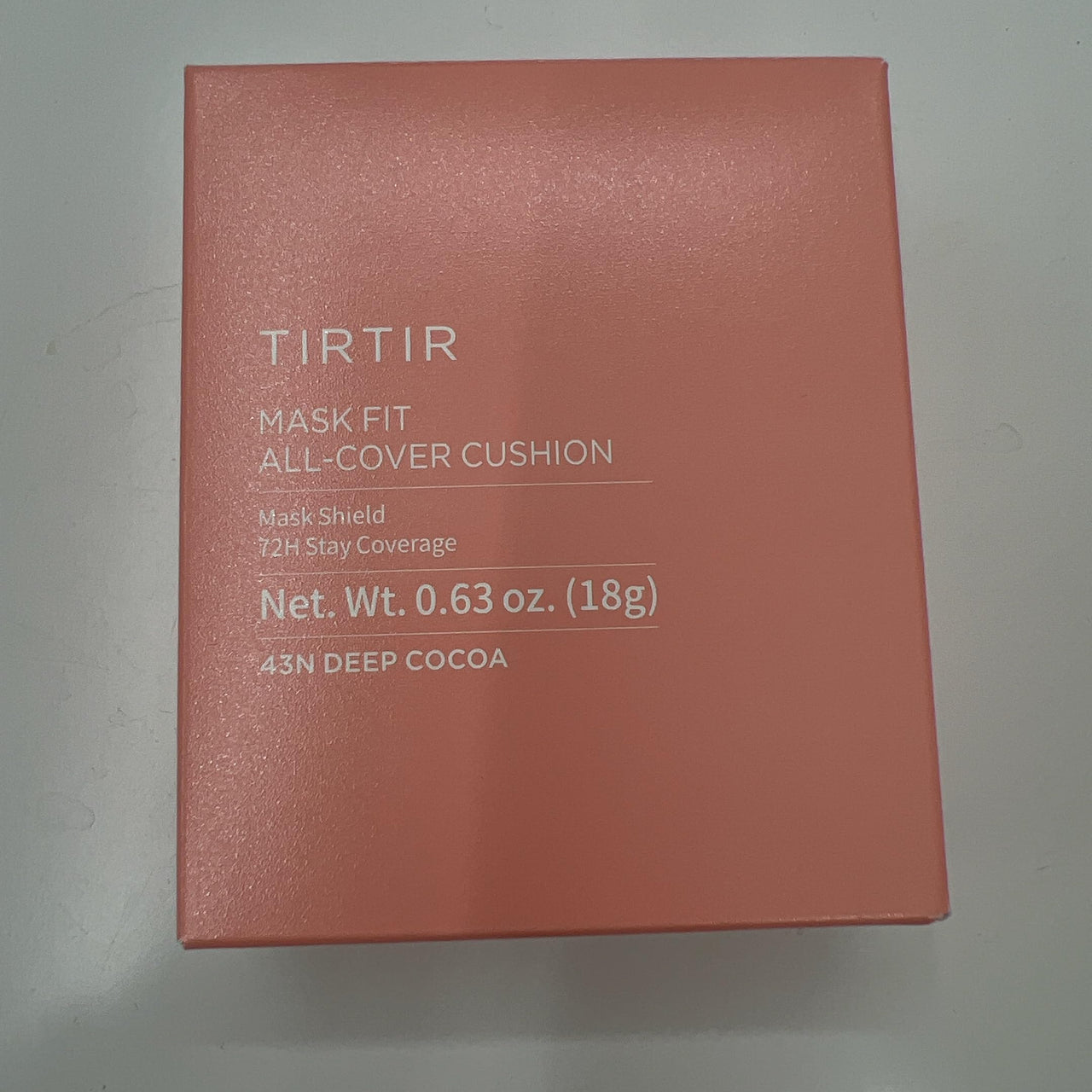 TIRTIR Mask All-Cover Cushion Foundation | Full coverage, Skin fit, Satin Glow Finish | Korean Cushion Foundation #43N DEEP COCOA | 18g