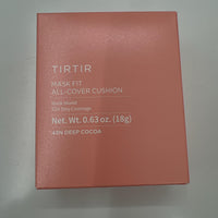 TIRTIR Mask All-Cover Cushion Foundation | Full coverage, Skin fit, Satin Glow Finish | Korean Cushion Foundation #43N DEEP COCOA | 18g