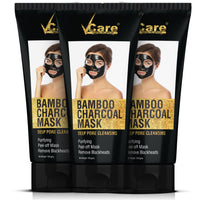 VCare Activated Charcoal Peel Off Mask for Women and Men Deep Pore Cleansing Skincare Kit | Removes Blackheads, Whiteheads and Deep Skin Purifying Face Mask -100g